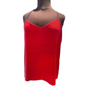 Red Cami Top V-Neck Sleeveless Casual‎ Tank Top Blouse